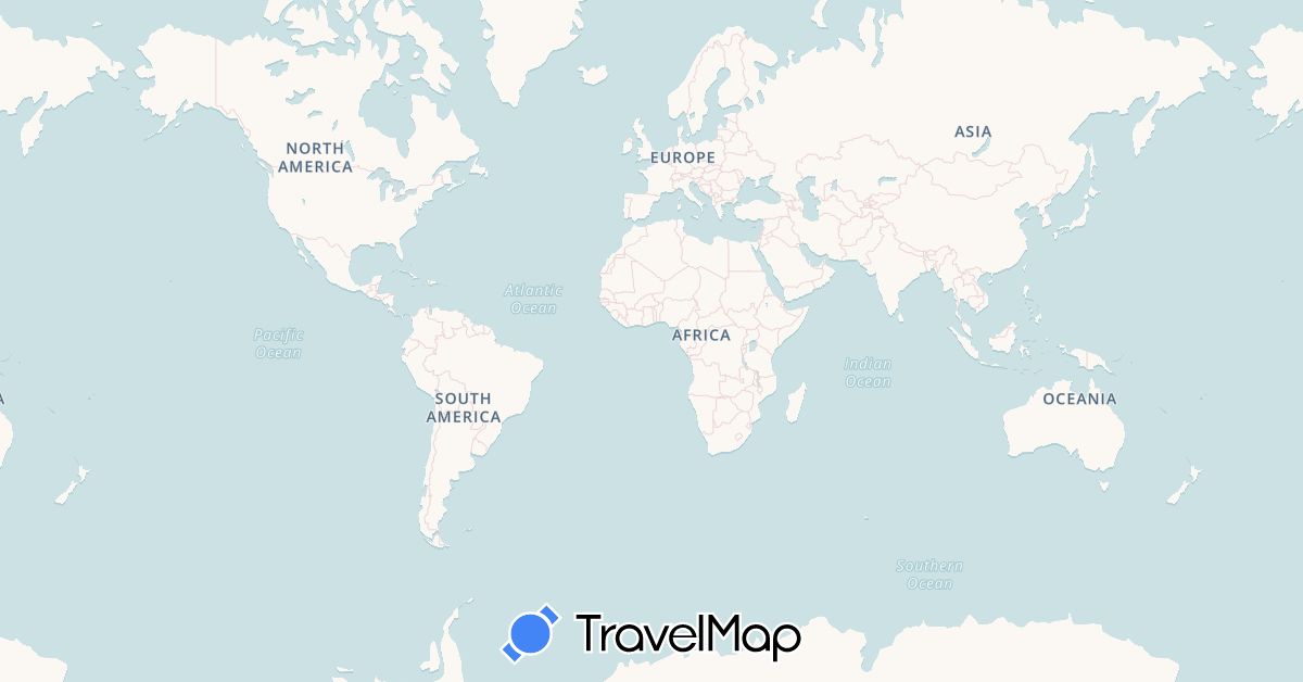 TravelMap itinerary: driving, rowing in Portugal (Europe)